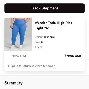 lululemon athletica Wunder Train High-Rise Tight 25" Blue Nile